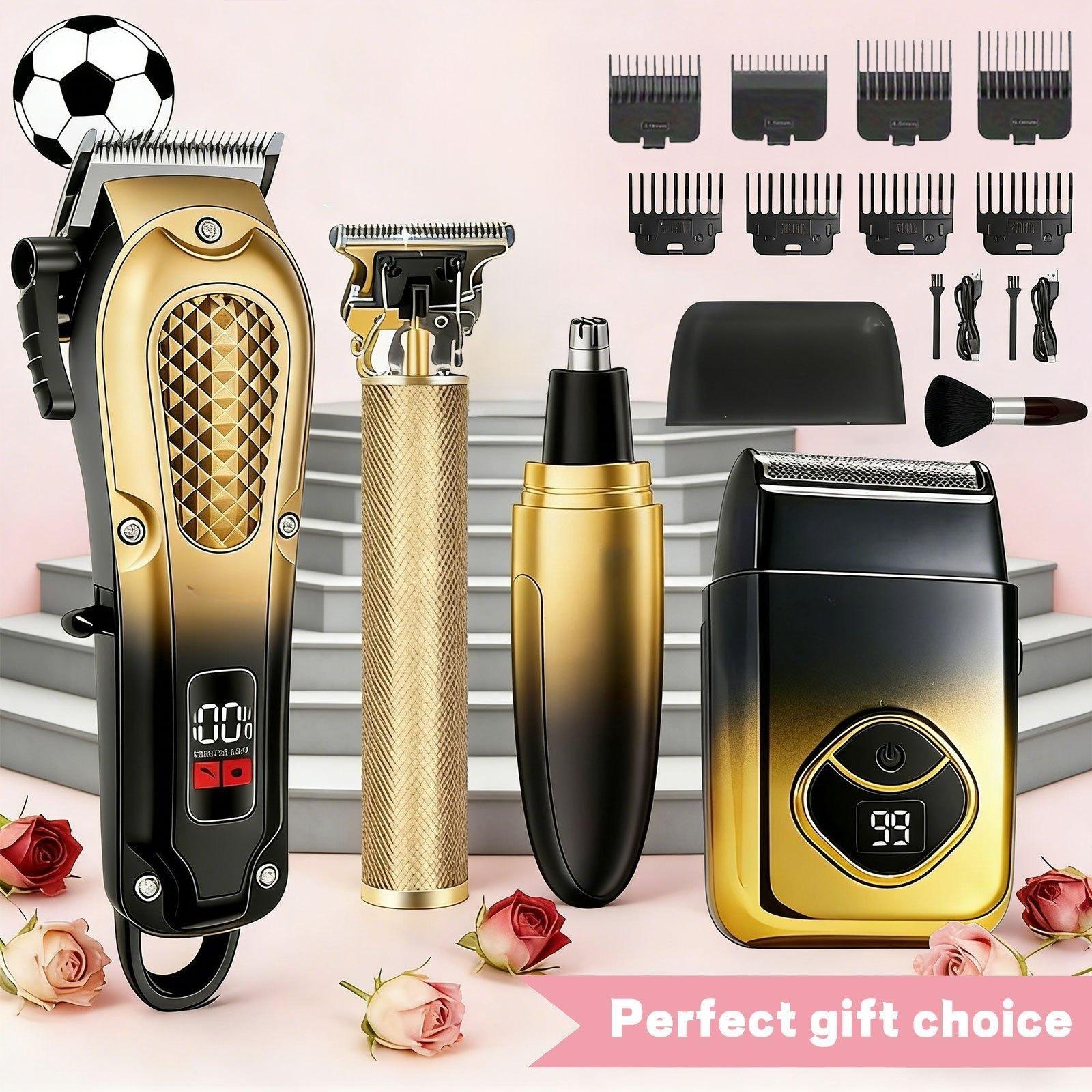 Epilator Wireless - professional-grade gold hair clipper set, beard